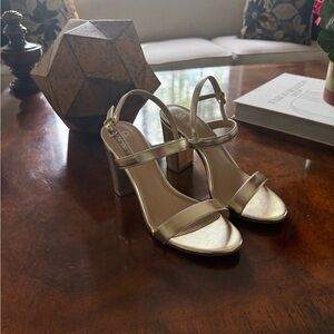 Chic Gold Strappy Heels